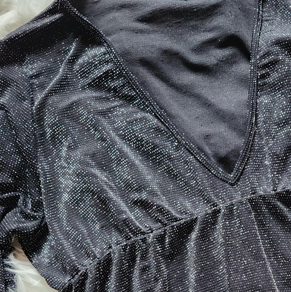Black shiny shirt